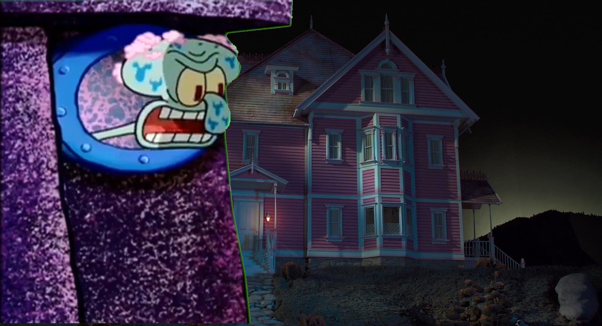 The Other World Visits Squidward’s House Blank Meme Template