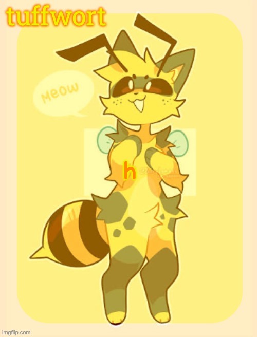 tuffwort’s beecat template | h | image tagged in tuffwort s beecat template | made w/ Imgflip meme maker