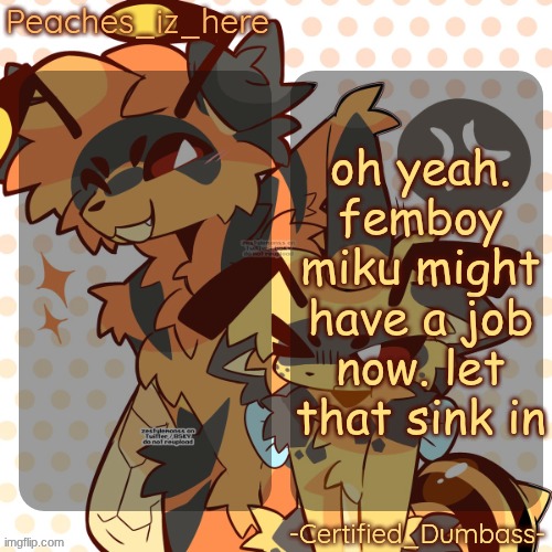 no, seriously. let it in, its cold | oh yeah. femboy miku might have a job now. let that sink in | image tagged in mother and rat shared temp | made w/ Imgflip meme maker