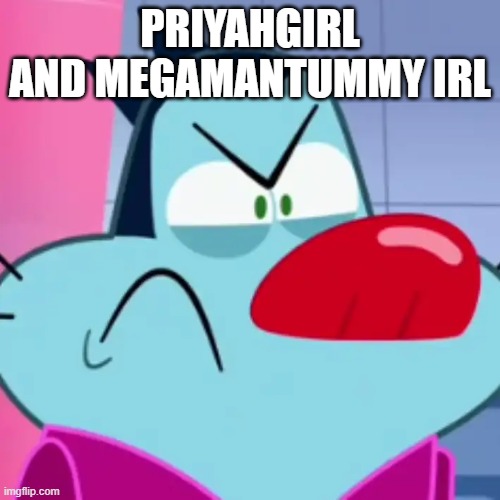 Angry oggy | PRIYAHGIRL AND MEGAMANTUMMY IRL | made w/ Imgflip meme maker