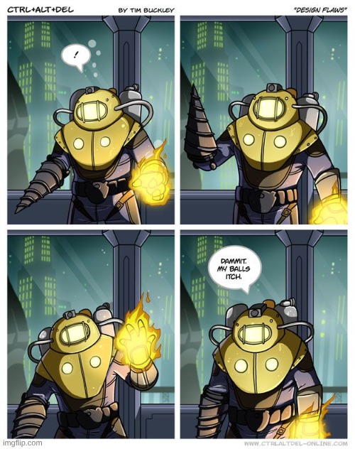 poor dude I feel bad for him | image tagged in comic,funny,bioshock | made w/ Imgflip meme maker