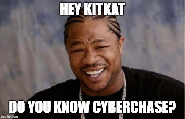 for kitkat | HEY KITKAT; DO YOU KNOW CYBERCHASE? | image tagged in memes,yo dawg heard you | made w/ Imgflip meme maker