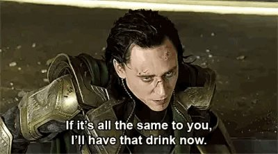 Loki: I'll have that drink Blank Meme Template