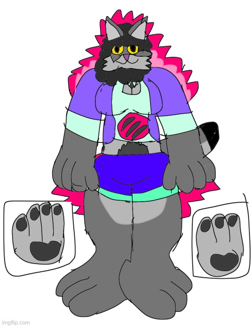 Zooble look at this cool Lynx I drew! | image tagged in sans of topic | made w/ Imgflip meme maker