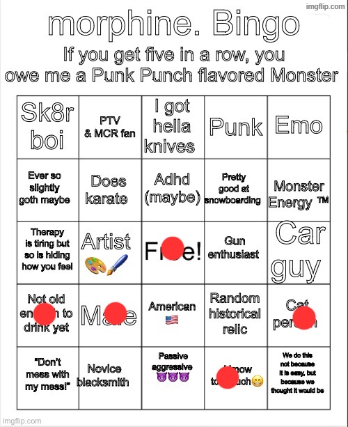 morphine. Bingo | image tagged in morphine bingo | made w/ Imgflip meme maker