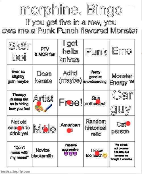 morphine. Bingo | image tagged in morphine bingo | made w/ Imgflip meme maker