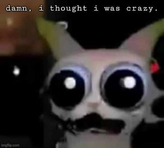 damn, i thought i was crazy. | image tagged in scared car | made w/ Imgflip meme maker