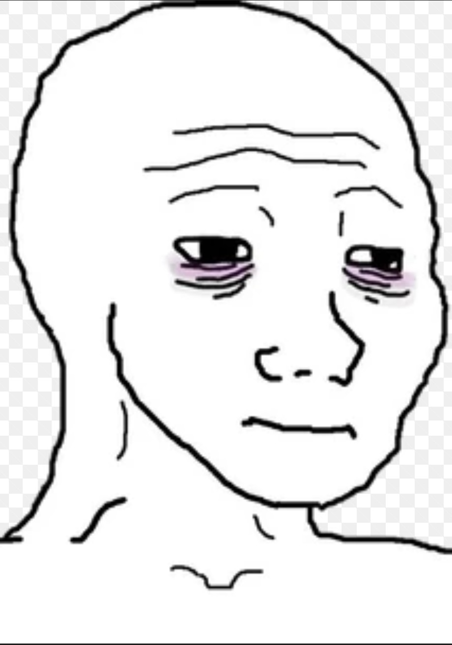 Bored wojak Blank Meme Template