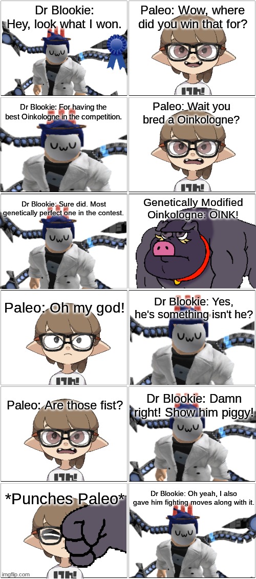 Dr Blookie's Oinkologne.mp3 | image tagged in comic,dr blookie,paleo | made w/ Imgflip meme maker