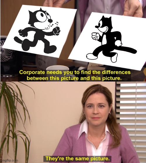 Felix vs Julius | image tagged in memes,they're the same picture,felix the cat,julius the cat,doppelgnger,similarities | made w/ Imgflip meme maker