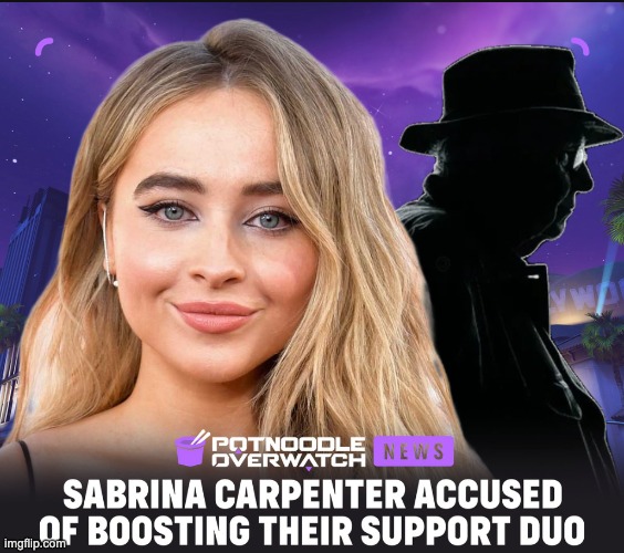 why is sabrina carpenter hanging out with edwin, who made the mimic | made w/ Imgflip meme maker
