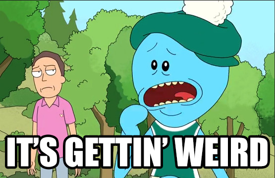 Mr Meeseeks getting weird Blank Meme Template