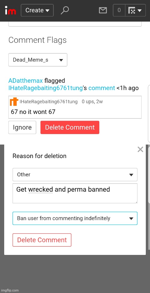Stream rule N.02. No brain rot. (This guy was annoying) | image tagged in get rekt | made w/ Imgflip meme maker