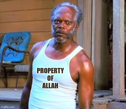 Austin shooter | PROPERTY
OF
ALLAH | image tagged in samuel l jackson | made w/ Imgflip meme maker