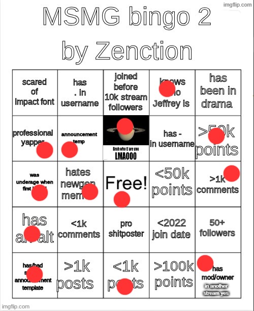 MSMG Bingo 2 | in another stream yes | image tagged in msmg bingo 2 | made w/ Imgflip meme maker