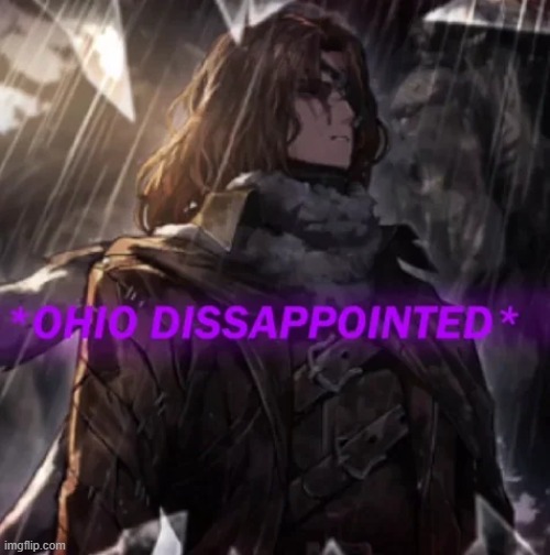 ohio dissapointed | image tagged in ohio dissapointed | made w/ Imgflip meme maker