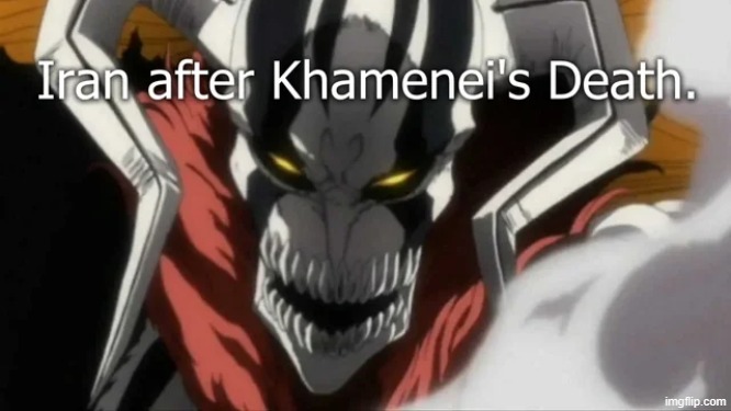 Iran's vaid clashout | image tagged in bleach,anime,iran,iranian | made w/ Imgflip meme maker