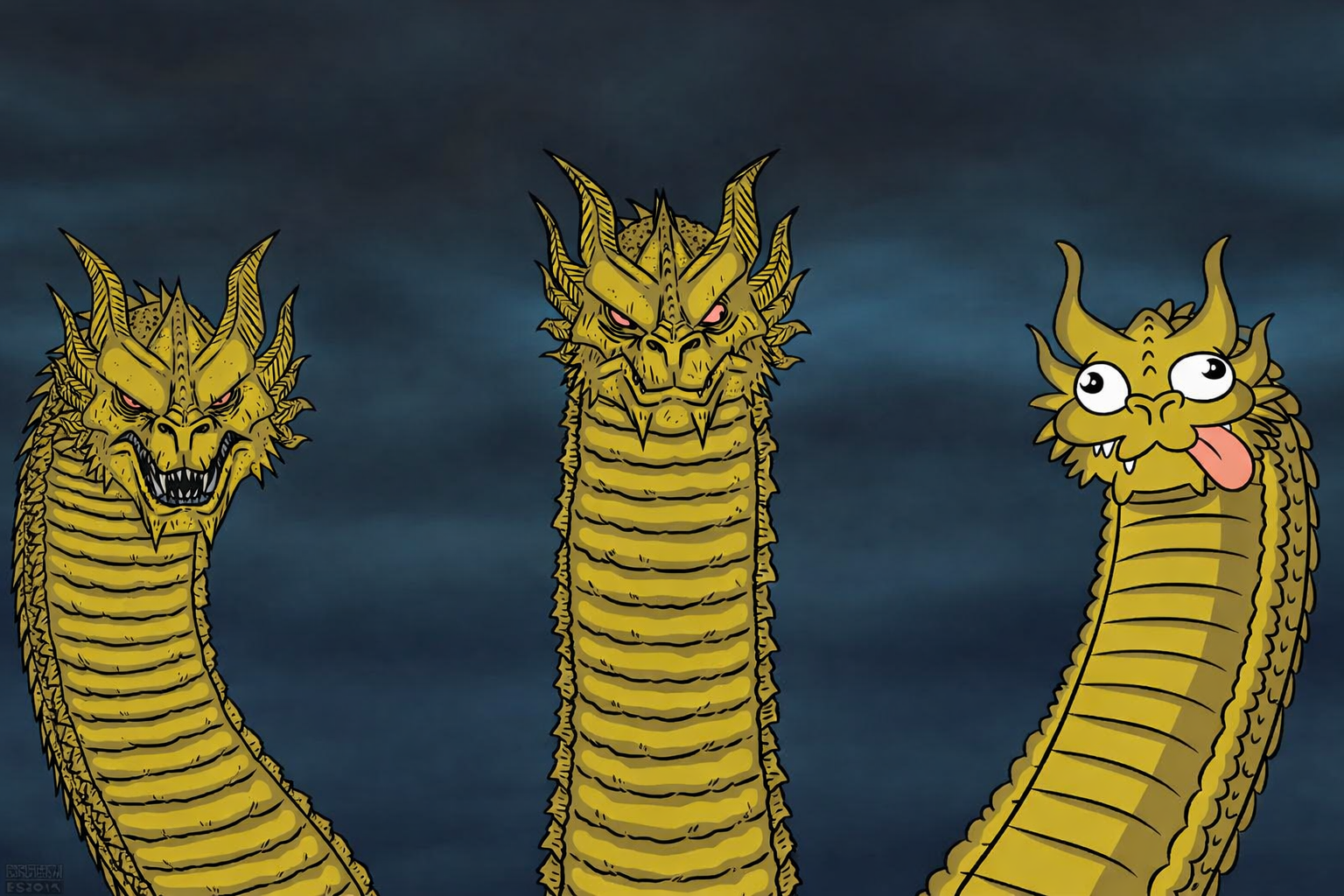 Three-headed Dragon Meme Generator Wider Blank Meme Template