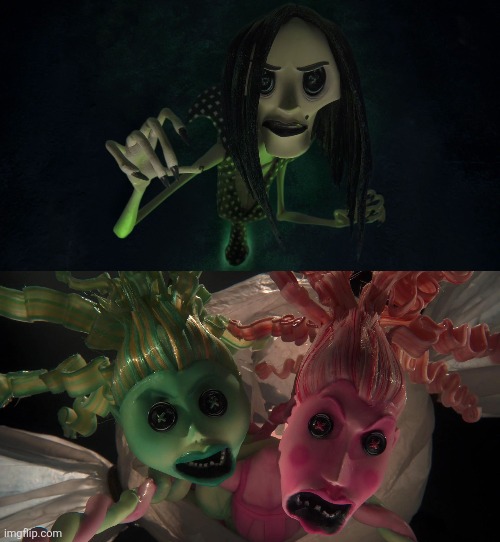 The Other Mother Turn Into A Two-Headed Taffy Creature Blank Meme Template