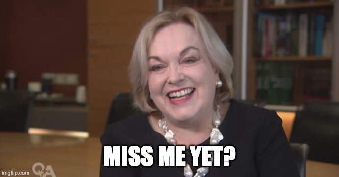 Judith Collins Miss me yet? | MISS ME YET? | image tagged in judith collins | made w/ Imgflip meme maker