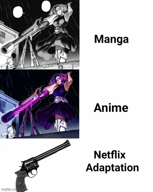 Lady Nagant is LWKY so cool | image tagged in manga anime netflix adaption | made w/ Imgflip meme maker