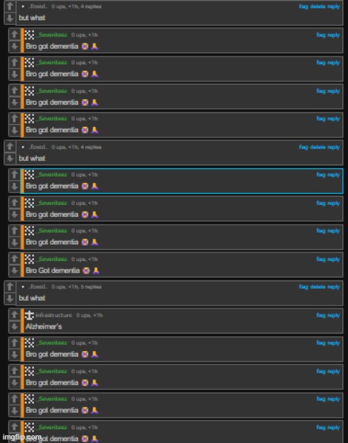 yall think bro got dementia??? | made w/ Imgflip meme maker