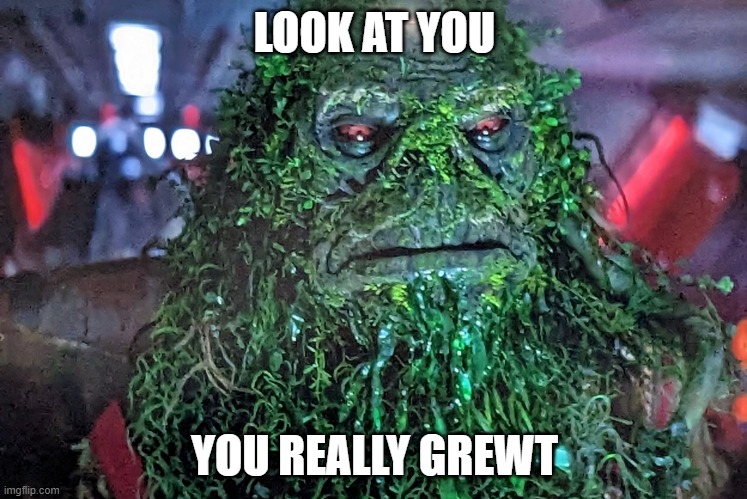 Walking pirate seaweed | LOOK AT YOU; YOU REALLY GREWT | image tagged in walking pirate seaweed | made w/ Imgflip meme maker