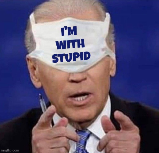 CREEPY UNCLE JOE BIDEN | I'M WITH STUPID | image tagged in creepy uncle joe biden | made w/ Imgflip meme maker