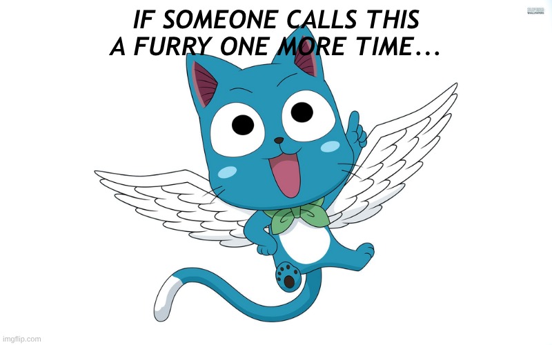 Happy | IF SOMEONE CALLS THIS A FURRY ONE MORE TIME... | image tagged in happy | made w/ Imgflip meme maker