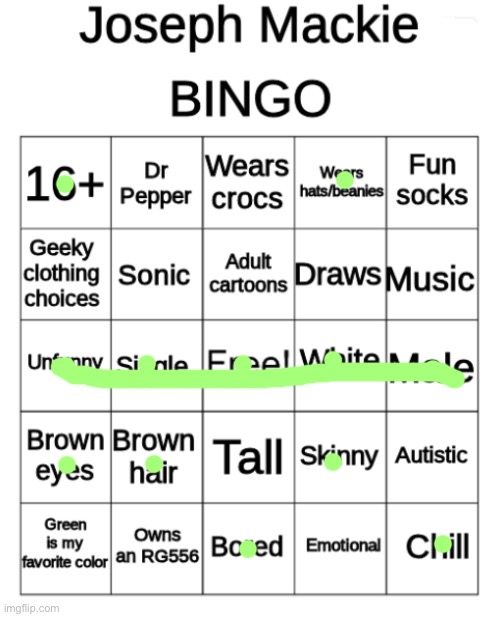 image tagged in joseph_mackie bingo remake,msmg | made w/ Imgflip meme maker