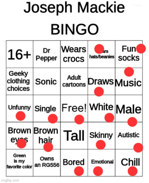 two bingos | image tagged in joseph_mackie bingo remake | made w/ Imgflip meme maker