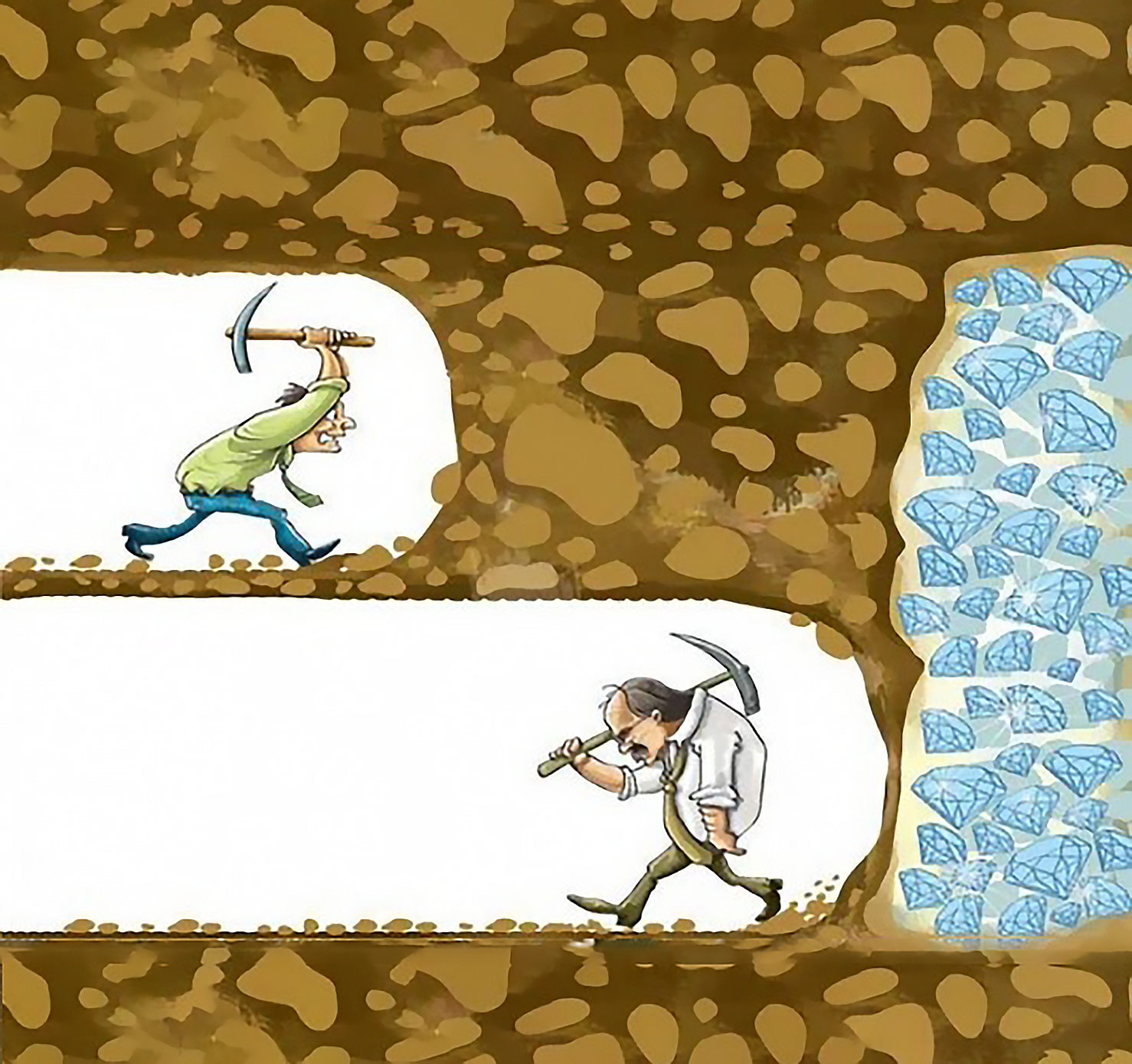 Mining Diamonds Blank Meme Template