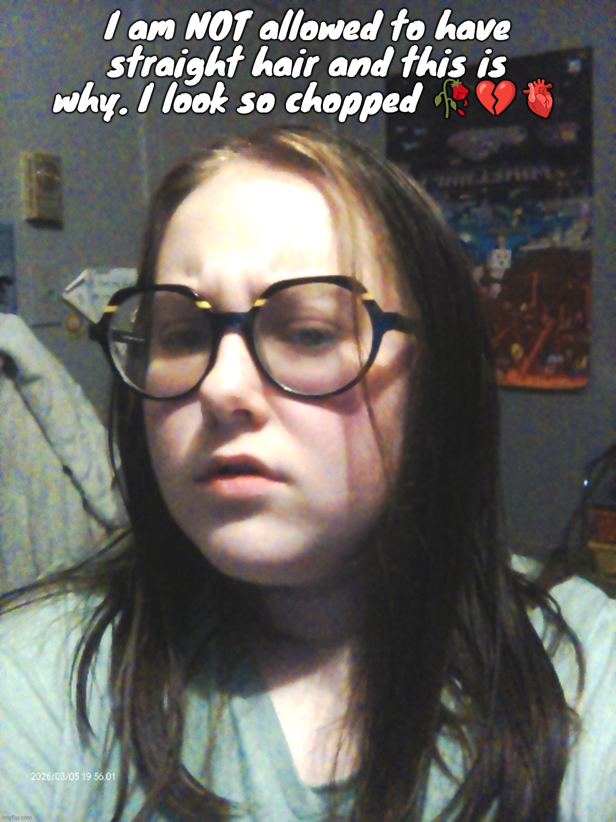 I am NOT allowed to have straight hair and this is why. I look so chopped 🥀💔🫀 | made w/ Imgflip meme maker