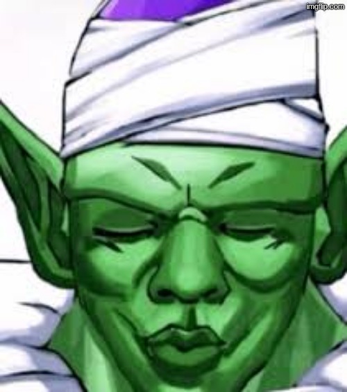 how the player is gonna look when the doctor asks him what happened to the omni hand | image tagged in piccolo trying not to laugh | made w/ Imgflip meme maker