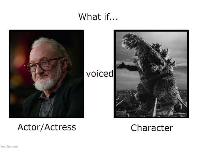 Robert Englund Voices Godzilla | image tagged in what if this actor or actress voiced this character,robert englund,godzilla,voice,voices,actors | made w/ Imgflip meme maker