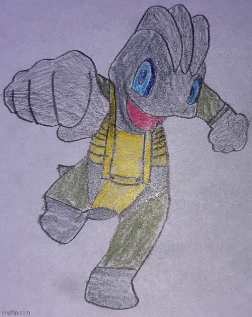 Machop as Brawn | image tagged in pokemon,transformers,art | made w/ Imgflip meme maker