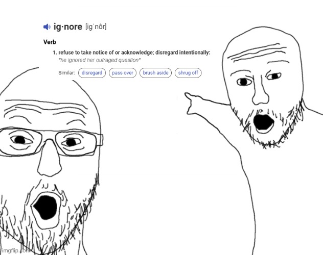 here, because people apparently need to be educated | image tagged in soyjak pointing | made w/ Imgflip meme maker