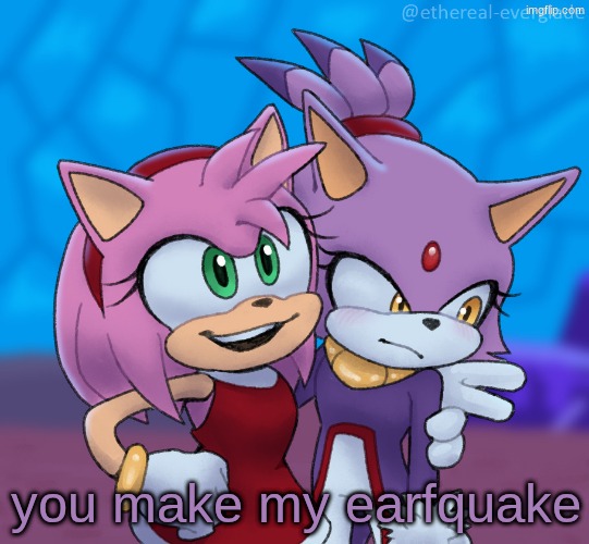 for real for real for real this time | you make my earfquake | image tagged in yuri central | made w/ Imgflip meme maker