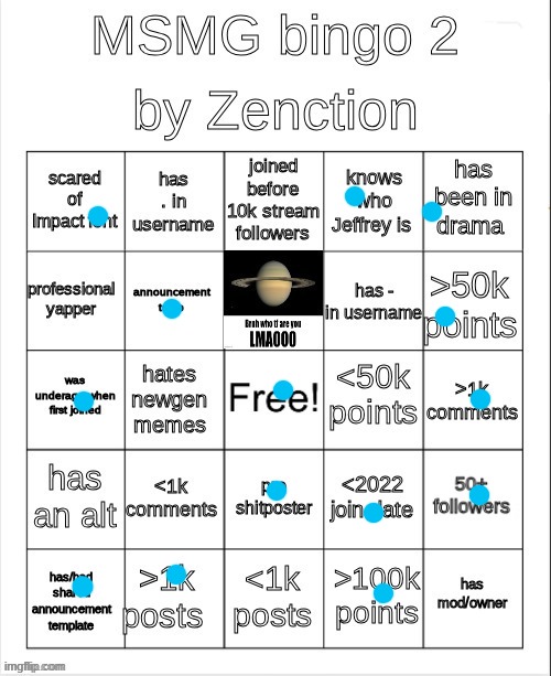 MSMG Bingo 2 | image tagged in msmg bingo 2 | made w/ Imgflip meme maker