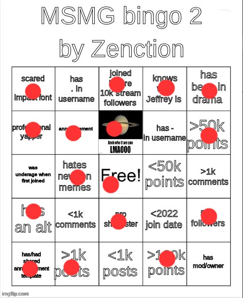 MSMG Bingo 2 | image tagged in msmg bingo 2 | made w/ Imgflip meme maker