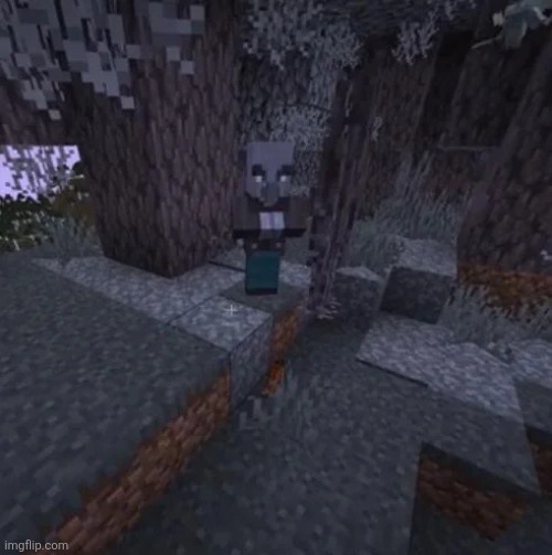 Vindicator Running Away From Creaking | image tagged in vindicator running away from creaking | made w/ Imgflip meme maker