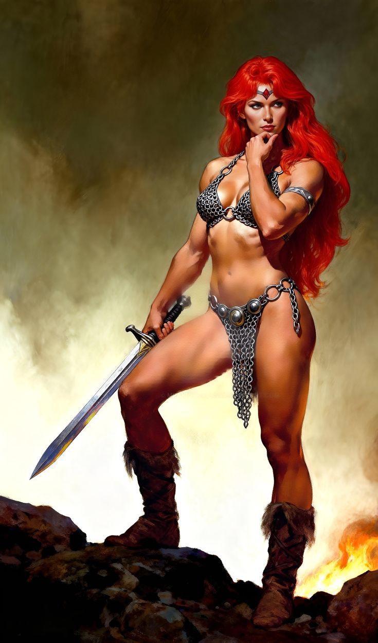 Classic Red Sonja Blank Meme Template