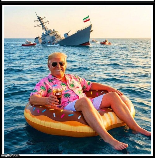 Trump sinks Iranian Navy Blank Meme Template