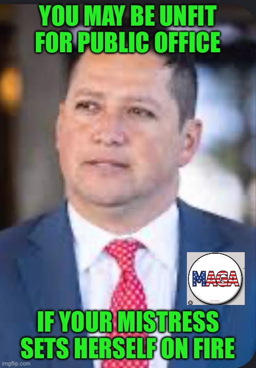 YOU MAY BE UNFIT FOR PUBLIC OFFICE; IF YOUR MISTRESS SETS HERSELF ON FIRE | made w/ Imgflip meme maker