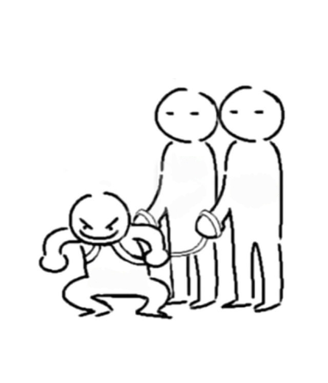 Gremlin on a leash Blank Meme Template