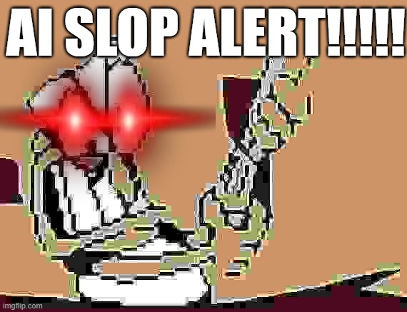 he has a GUN | AI SLOP ALERT!!!!! | image tagged in he has a gun | made w/ Imgflip meme maker