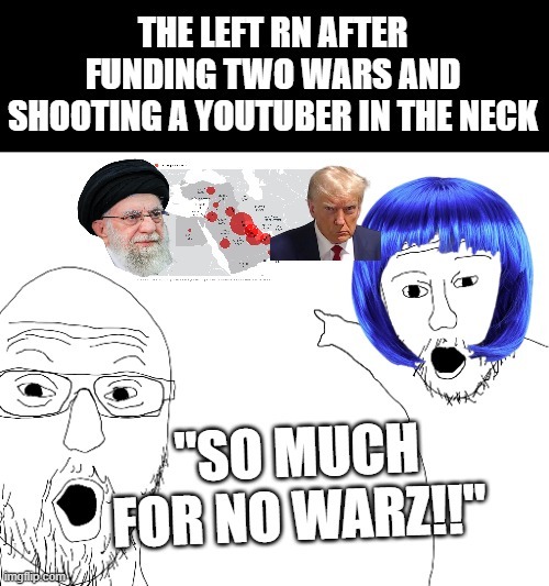 Just hypocrites being hyocrites | image tagged in soyjak pointing,political meme,politics lol,leftist hypocrisy,liberal hypocrisy,democrats | made w/ Imgflip meme maker