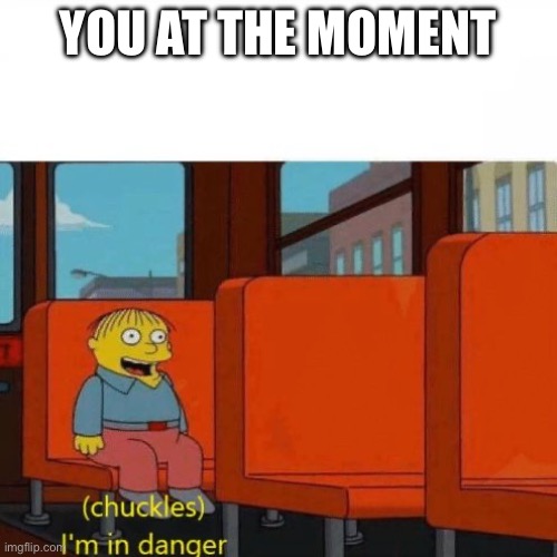 Chuckles, I’m in danger | YOU AT THE MOMENT | image tagged in chuckles i m in danger | made w/ Imgflip meme maker