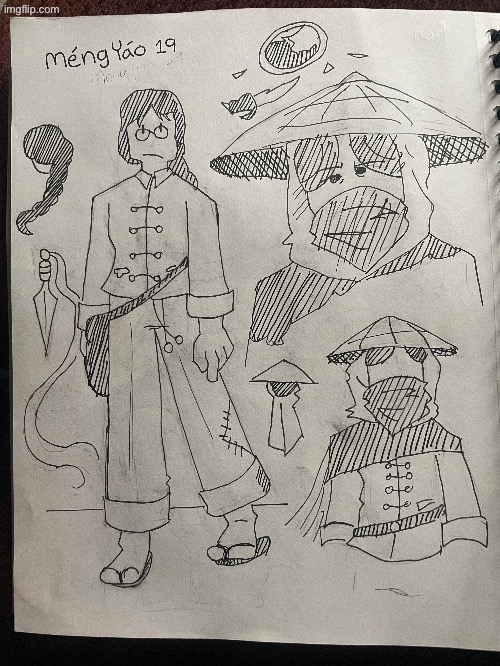 NEW WW2 OC, Mèng Yáo (I spell it wrong on the paper) | made w/ Imgflip meme maker