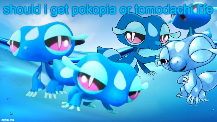 Gecqua Astetetic | should i get pokopia or tomodachi life | image tagged in gecqua astetetic | made w/ Imgflip meme maker